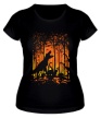 Женская футболка «Нападение динозавров» - Фото 1