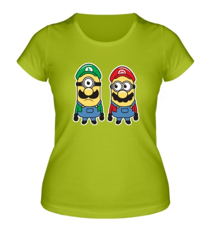 Женская футболка «Миньоны Марио»