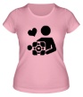 Женская футболка «I love portal cube» - Фото 1