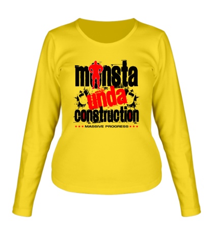 Женский лонгслив «Monsta unda construction»