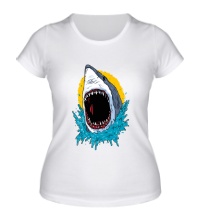 Женская футболка Дикая акула