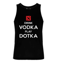 Мужская майка Drink Vodka, Play Dotka