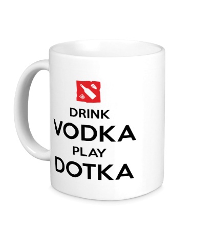 Керамическая кружка Drink Vodka, Play Dotka