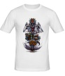 Мужская футболка «Скелет на мотоцикле» - Фото 1