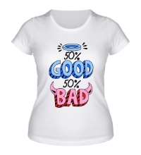 Женская футболка Good vs Bad