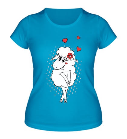 Женская футболка «Влюбленная овечка»