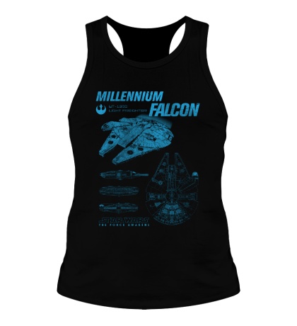 Мужская борцовка «Millennium Falcon Schematics»