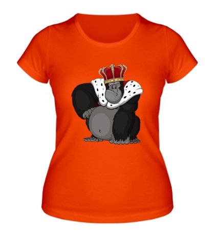 Женская футболка «Горилла король»