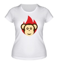 Женская футболка Огненная обезьяна