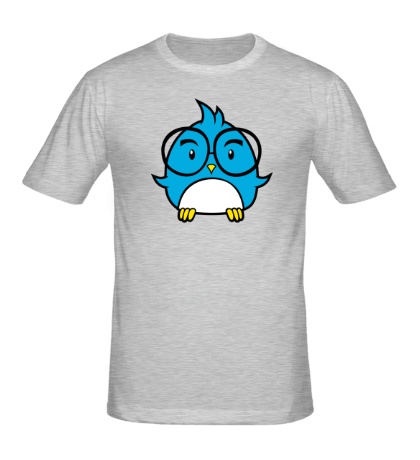 Мужская футболка «Птичка в очках»