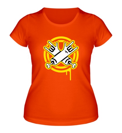 Женская футболка «Символ рокера»