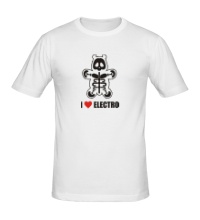 Мужская футболка I love electro