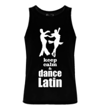 Мужская майка Keep calm & dance latin
