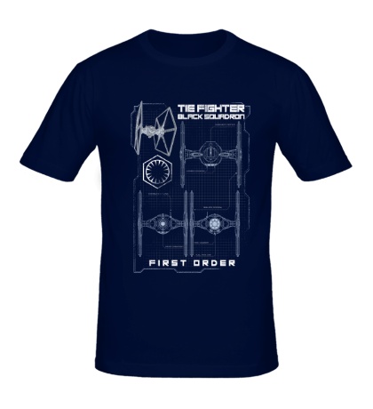 Мужская футболка Tie Fighter Black Squadron