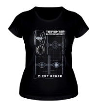 Женская футболка Tie Fighter Black Squadron