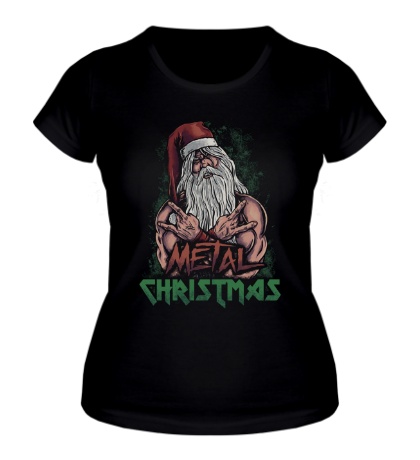 Женская футболка Metal Christmas