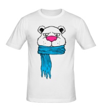Мужская футболка Медведь в шарфе