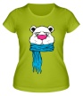Женская футболка «Медведь в шарфе» - Фото 1