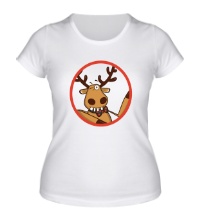 Женская футболка Подслушано: Олень, добрый дент