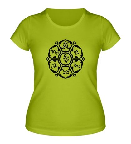 Женская футболка «Мантра: тело, речь, разум»