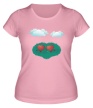 Женская футболка «Сердца в облаках» - Фото 1