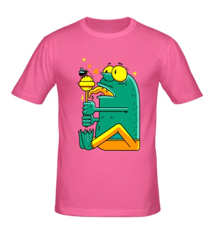 Мужская футболка Лягушка с чупа-чупсом