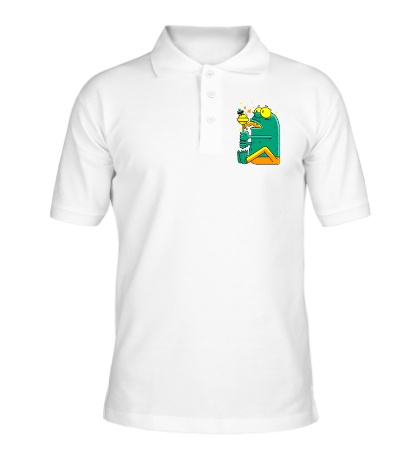 Рубашка поло «Лягушка с чупа-чупсом»