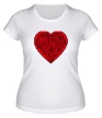Женская футболка «Кровавое сердце» - Фото 1