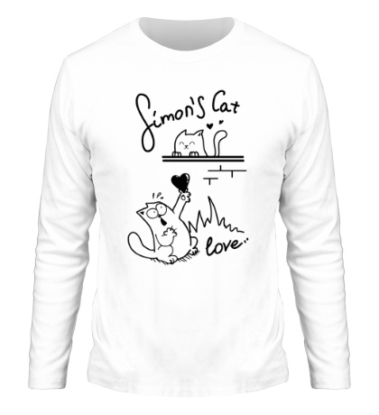 Мужской лонгслив «Simons Cat, My Love»
