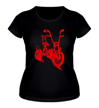 Женская футболка Трехколёсный велосипед