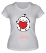 Женская футболка «Кролик Моланг с сердцем» - Фото 1