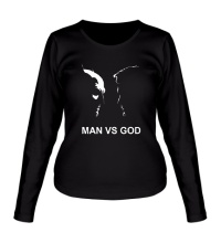 Женский лонгслив Man vs God