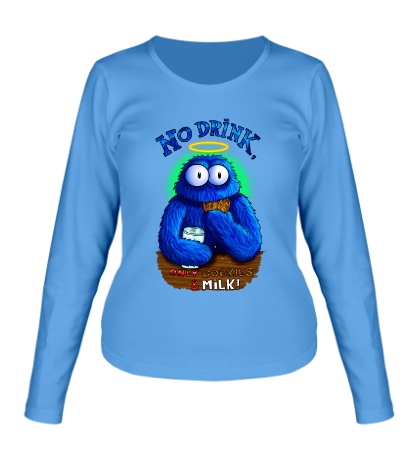 Женский лонгслив Cookie Monster No Drink
