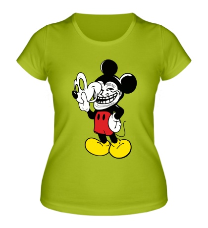 Женская футболка Trollface Mickey Mouse