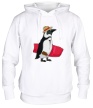 Толстовка с капюшоном «Пингвин сёрфер» - Фото 1