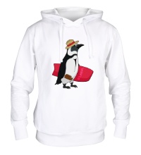 Толстовка с капюшоном Пингвин сёрфер