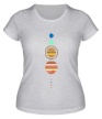 Женская футболка «Парад планет» - Фото 1