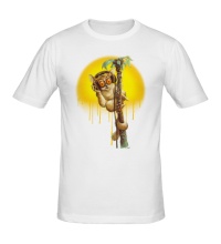 Мужская футболка Лемур на пальме