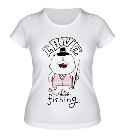 Женская футболка «Love Fishing»