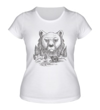 Женская футболка Медведица