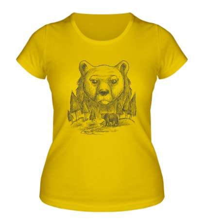 Женская футболка Медведица
