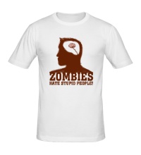 Мужская футболка Zombie Hate stupid people