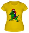 Женская футболка «Марио на динозавре» - Фото 1