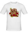 Мужская футболка «Сова в розах» - Фото 1