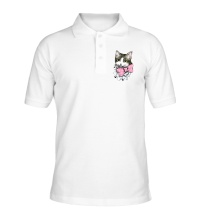 Рубашка поло Праздничный котенок