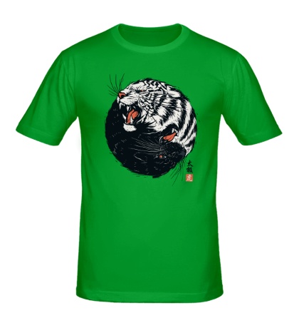 Мужская футболка «Тигры Инь и Ян»