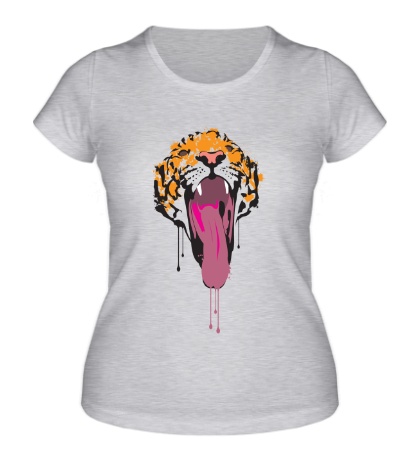 Женская футболка Тигр-лизун