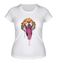 Женская футболка Тигр-лизун