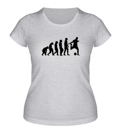 Женская футболка «Футбольная Эволюция»