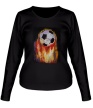Женский лонгслив «Огненный футбол» - Фото 1